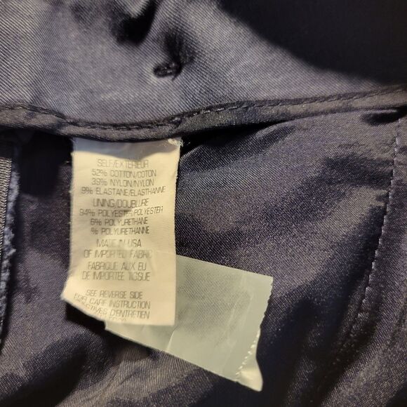 " Theory " Woman's shorts blue Size: 8 left side zipper Pre-owned - Picture 3 of 4